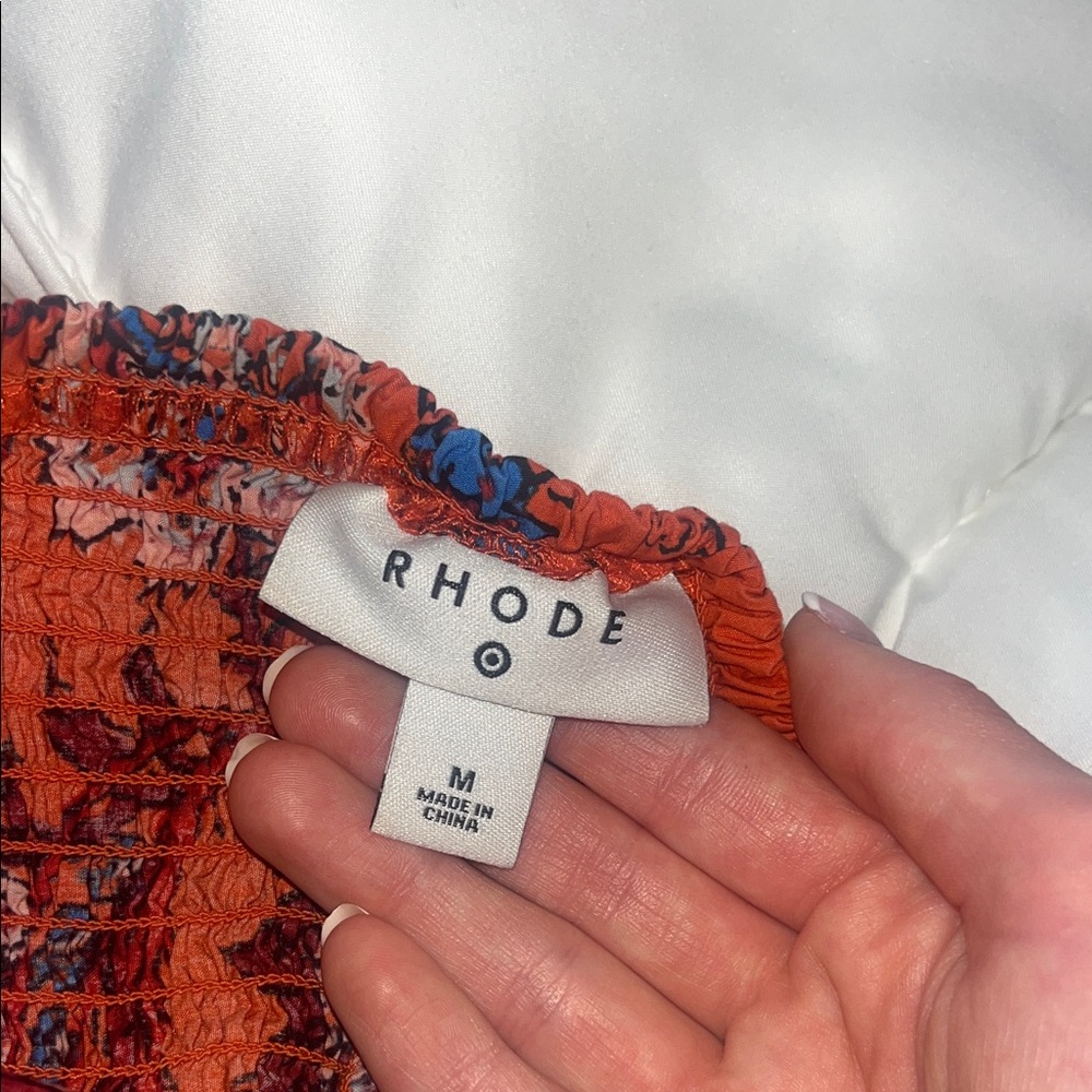 RHODE Orange Floral Maxi Dress - Picture 7 of 7
